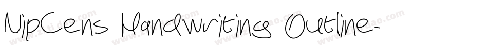 NipCens Handwriting Outline字体转换